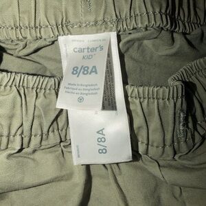 Carter's Kids Light Green Elastic Waist shorts